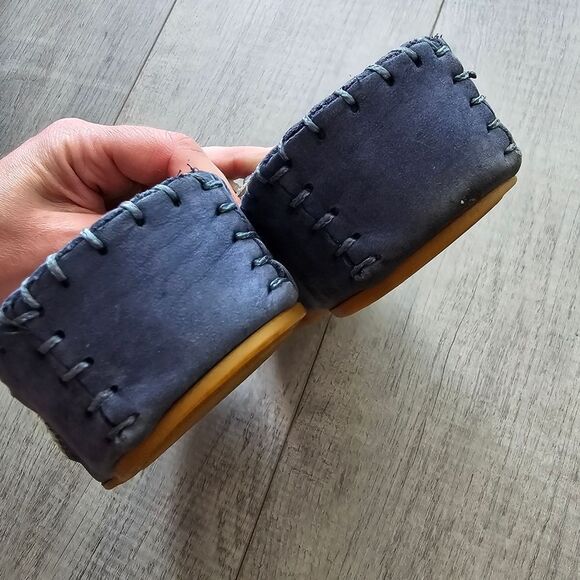 La Plume Jen Leather Suede pastel flowers slides Sandals floral casual 8.5 - Picture 6 of 11